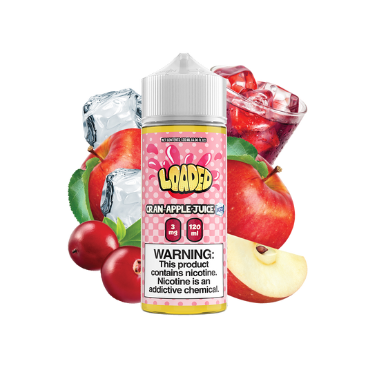 Cran-Apple Juice Iced by LOADED Series 120ml with Background