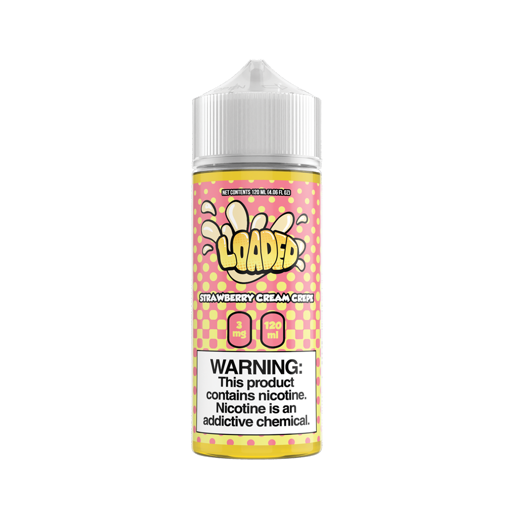 LOADED Series E-Liquid | 120mL | 3mg | Freebase | Strawberry Cream Crepe