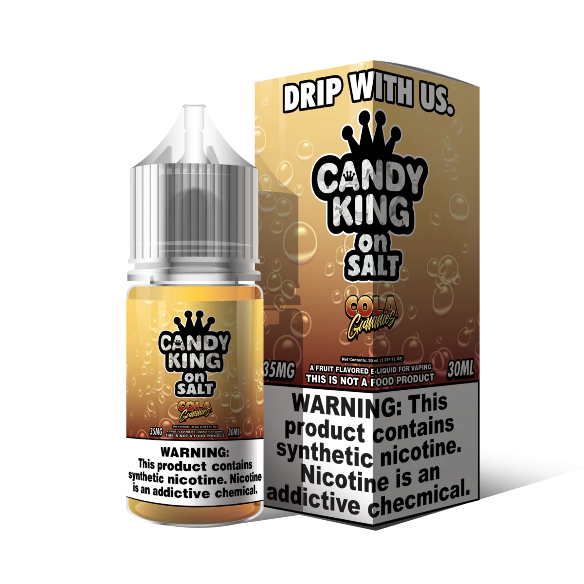 Candy King on Salt Series E-Liquid | 30mL | 35mg | Salt Nic | Cola Gummies with Packaging
