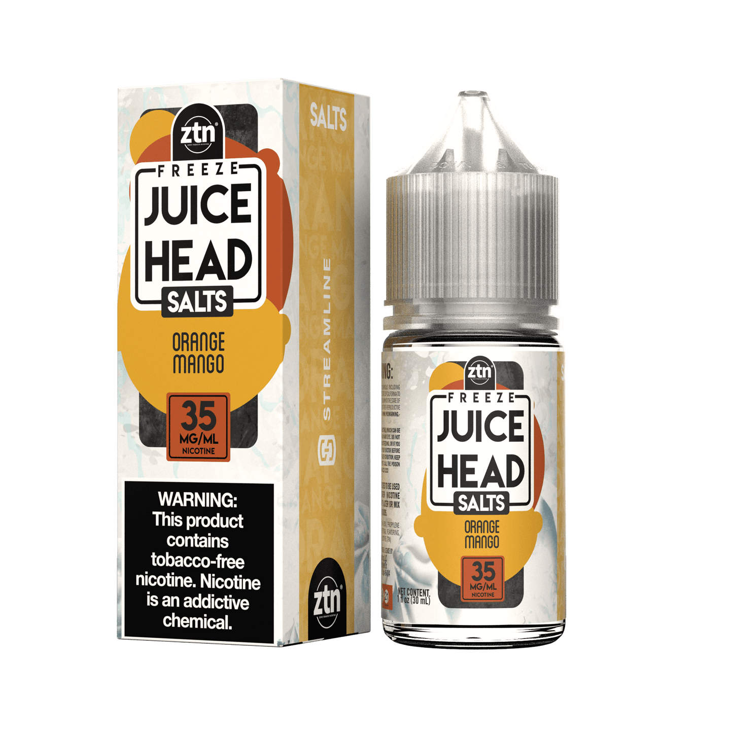Orange Mango Freeze (ZTN) - Juice Head Salts 30mL with packaging
