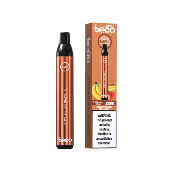 Beco Mesh Disposable | 2200 Puffs | 5.5mL Strawberry Banana with Packaging