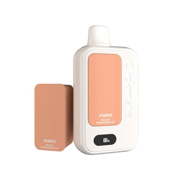 7Daze Clickmate Disposable Starter Kit | 15000 Puffs | 18mL | 50mg | Peach Mangomelon