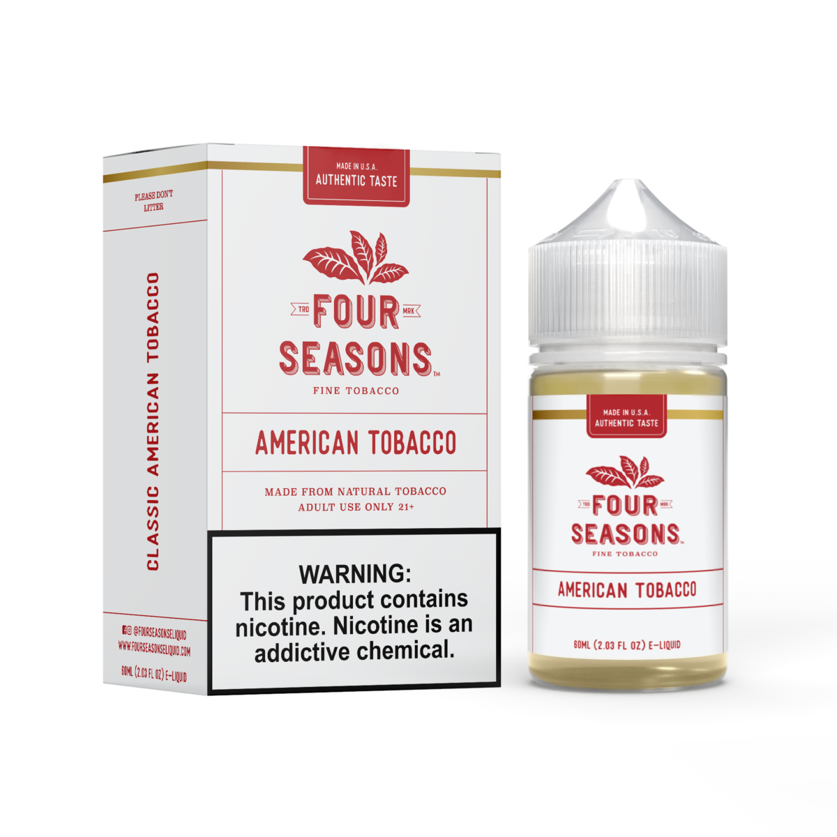 American Tobacco by Four Seasons 60mL with packaging