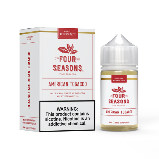 Four Seasons Series E-Liquid | 60mL | (Freebase) | American Tobacco with Packaging