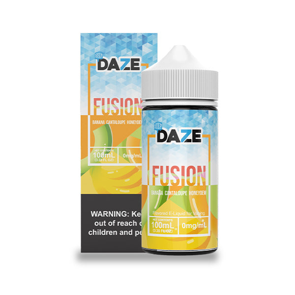 Banana Cantaloupe Honeydew Iced by 7Daze Fusion 100mL with packaging