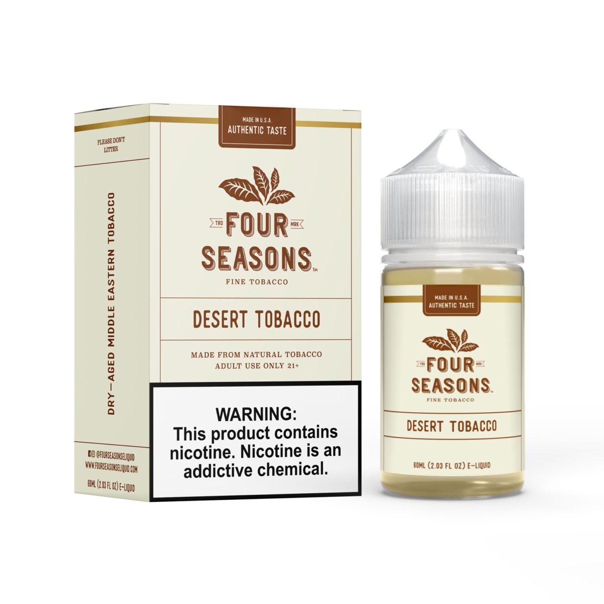Desert Tobacco by Four Seasons 60mL with Packaging