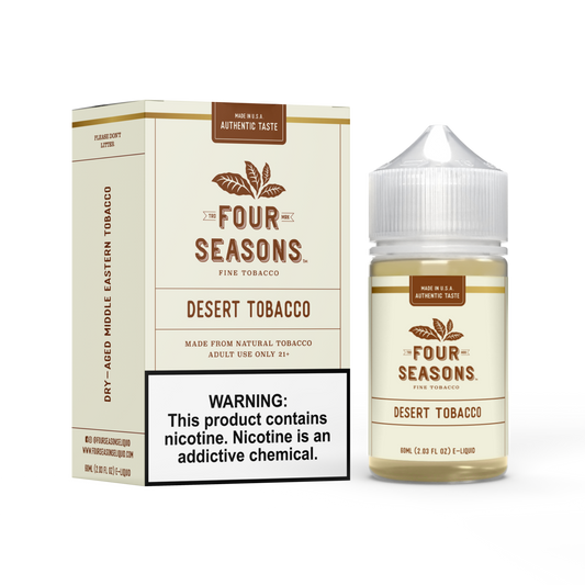 Four Seasons Series E-Liquid | 60mL | (Freebase) | Desert Tobacco with Packaging