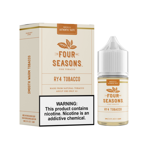 RY4 Tobacco by Four Seasons Free Base Series 30ML with packaging