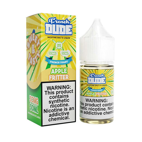 Apple Fritter by French Dude Series E-Liquid 30mL (Salt Nic) with packaging