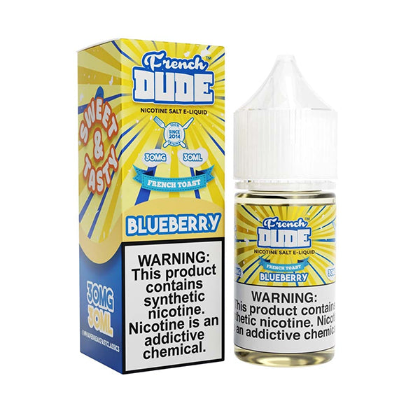 Blueberry by French Dude Series E-Liquid 30mL (Salt Nic) with packaging