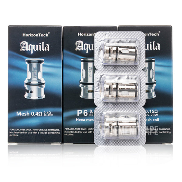 HorizonTech Aquila Coil | (3-Pack) | Group Photo with Packaging