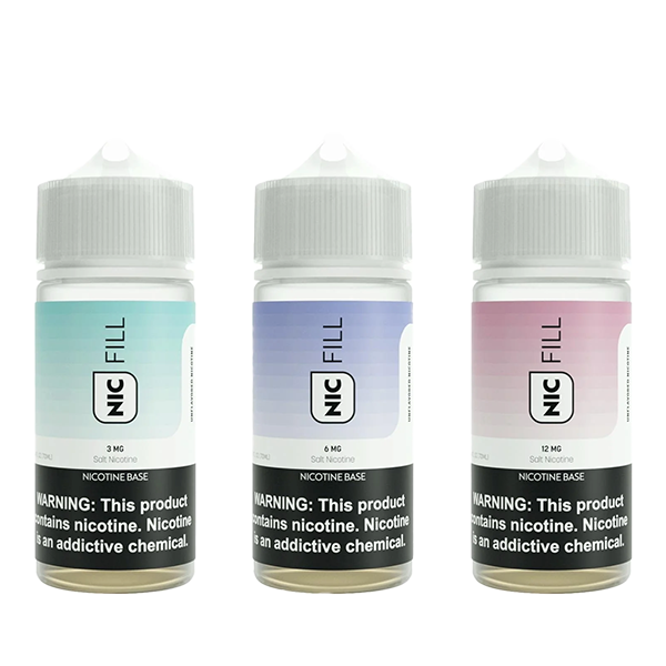 Nic Fill Unflavored Nicotine Concentrate | 70mL | Group Photo