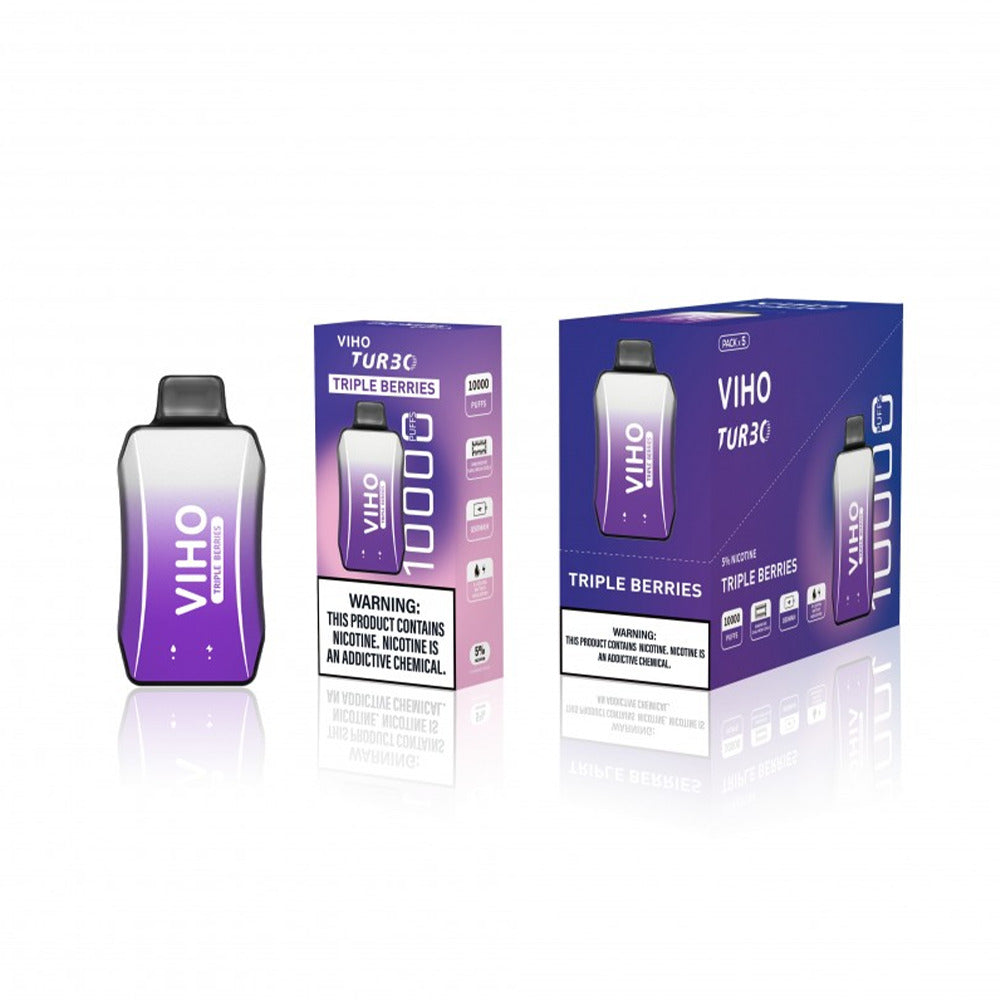 Viho Turbo Disposable 10000 Puffs 17mL 50mg - Triple Berries with packaging