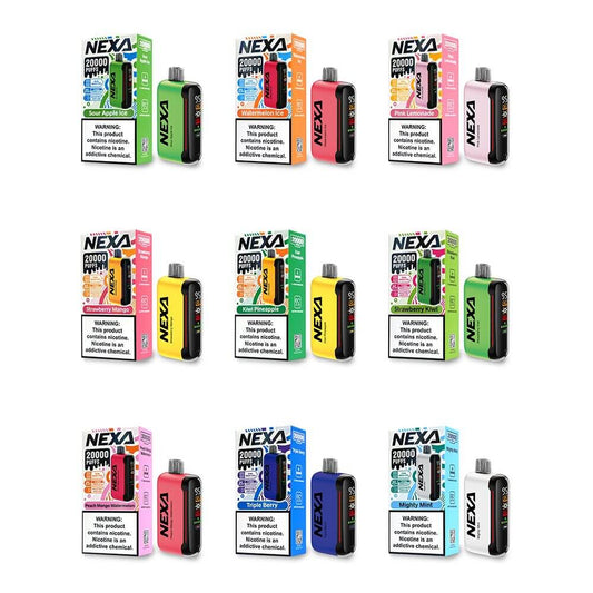 NEXA N20000 Disposable | 20000 Puffs | 20mL | 50mg | Group Photo with packaging