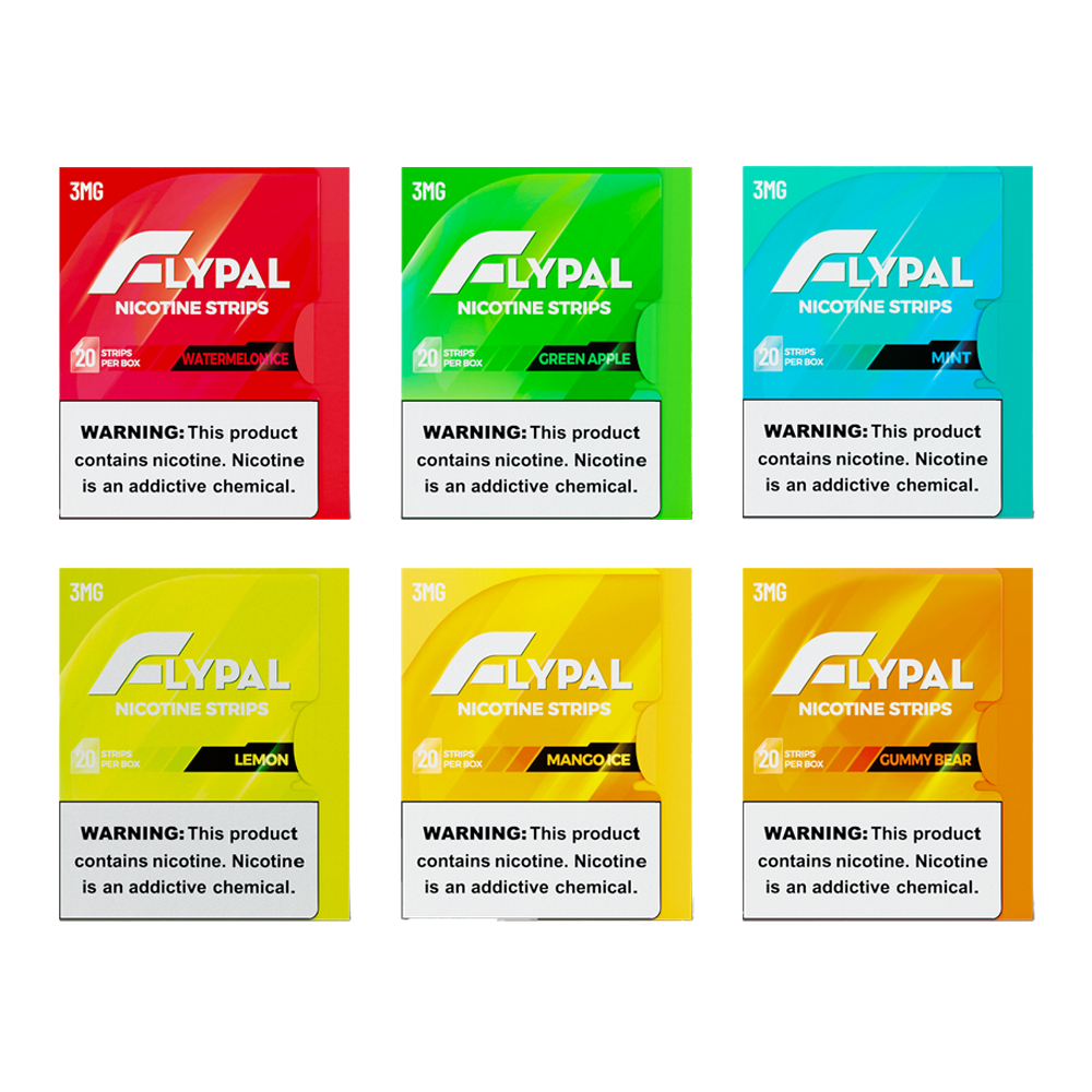 Flypal Nicotine Strips | 20ct Boxes | 5pc Display | Group Photo