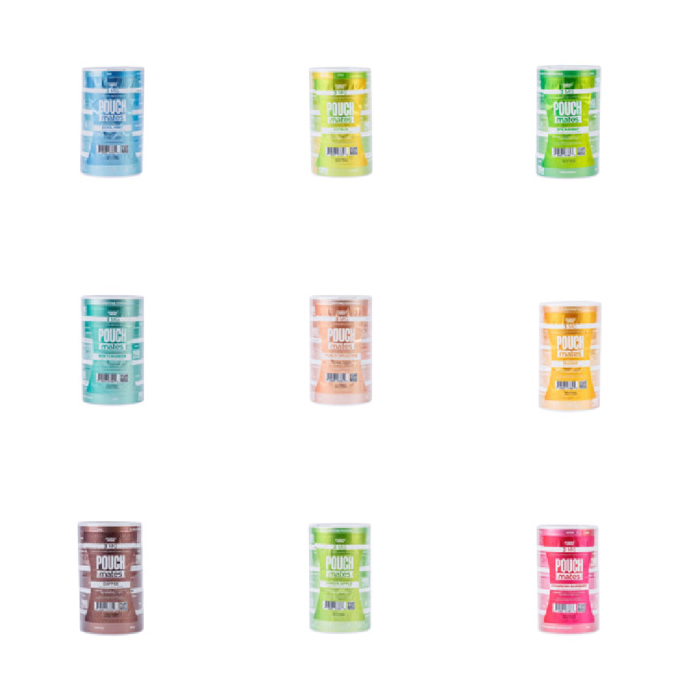 PouchMates (DSPLY 5pc)(Nic Pouch)(20ct Can) - Group Photo