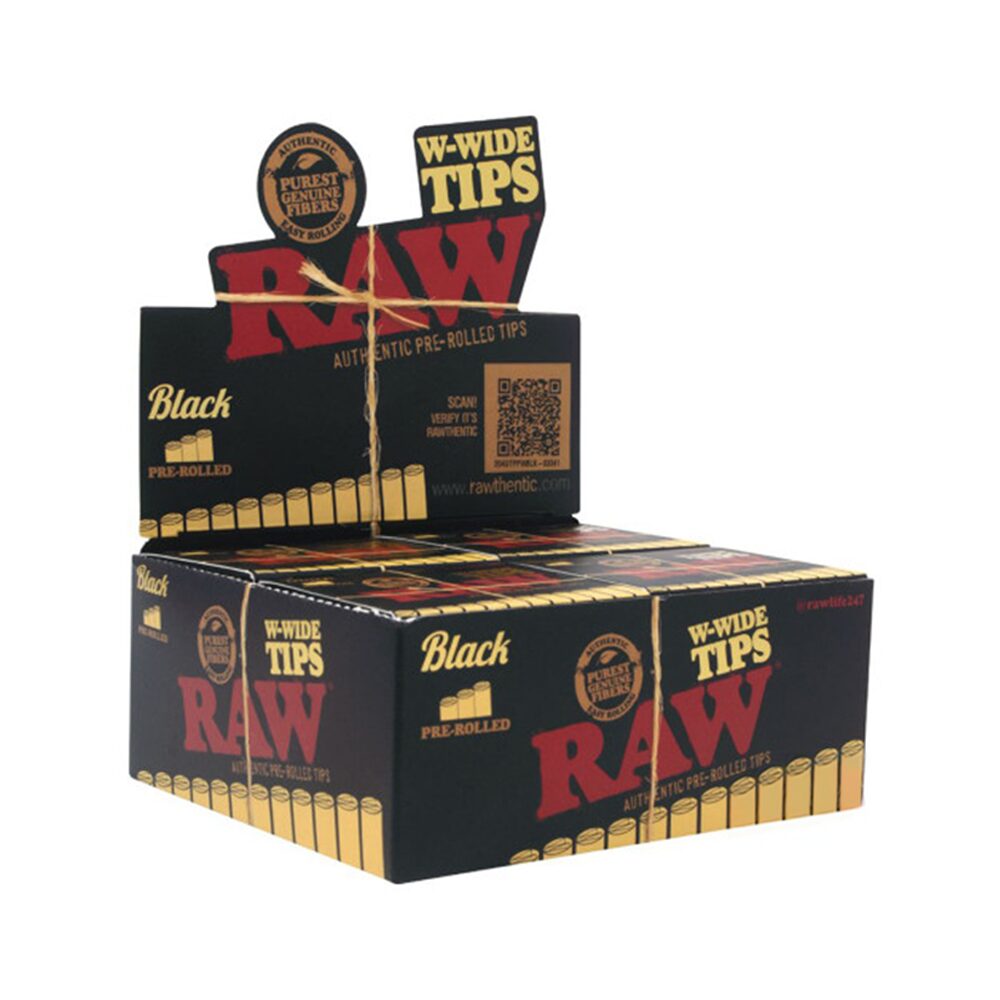 Raw* (DSPLY 20pc)(Rolling Tips)(18-Pack) with packaging