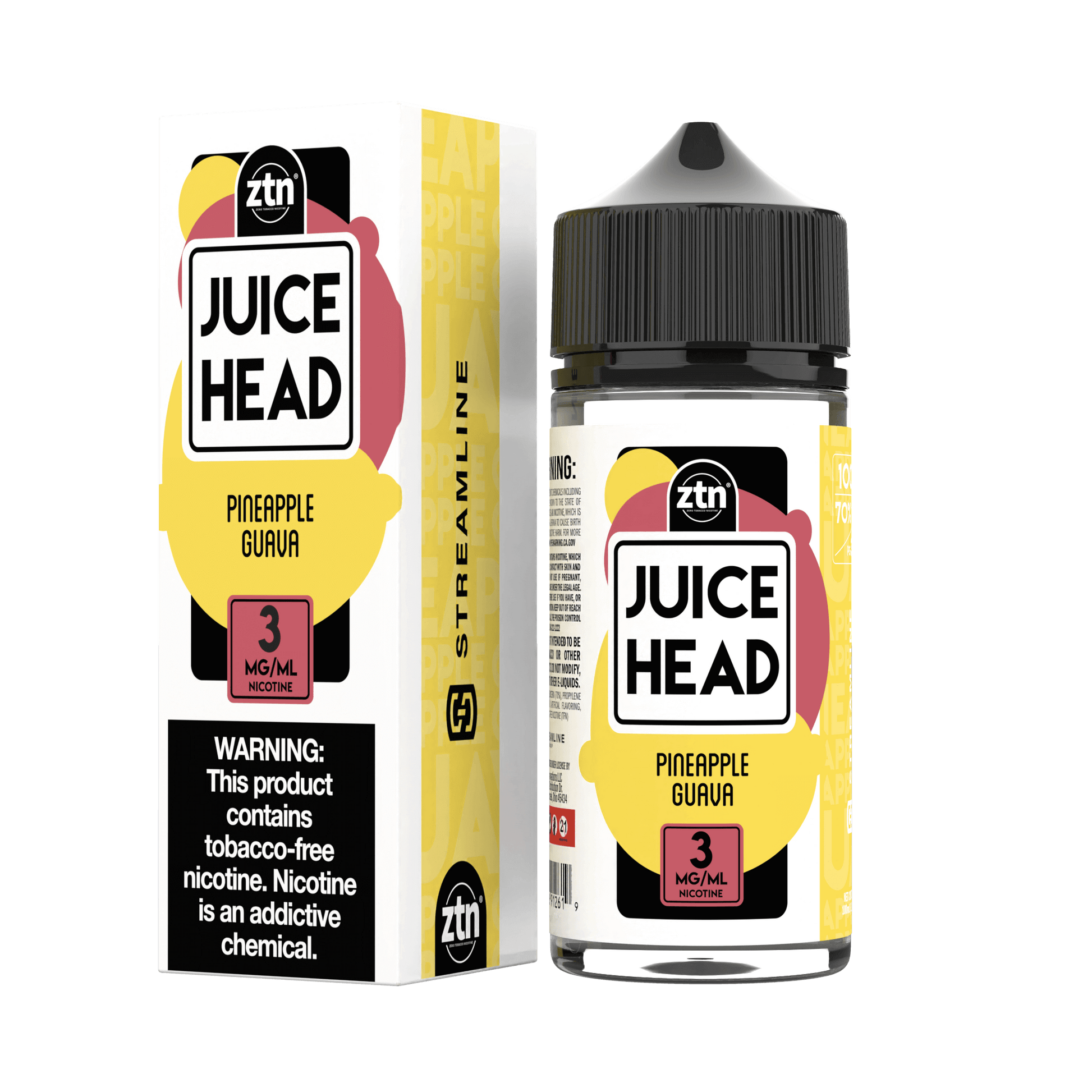 Pineapple Guava by Juice Head Series E-Liquid 100mL (Freebase) with packaging