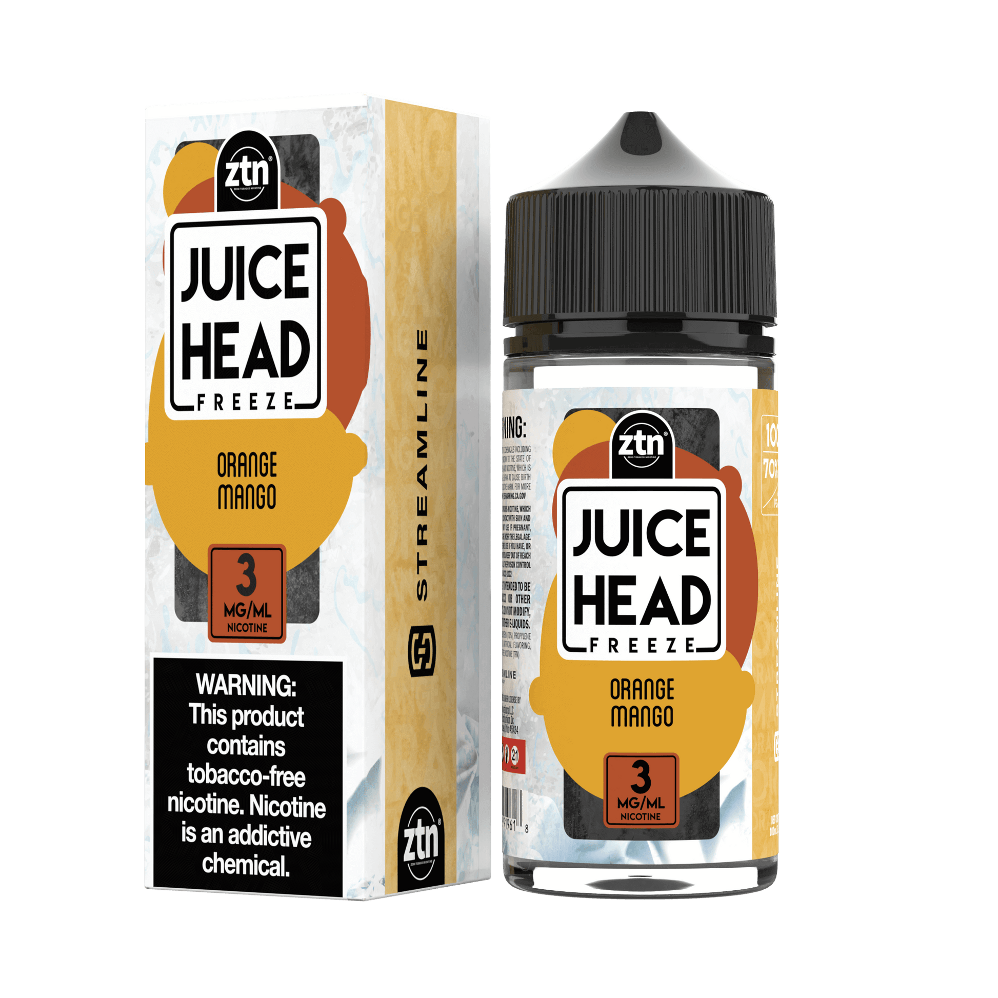 Orange Mango Freeze (ZTN) by Streamline - Juice Head 100mL with packaging