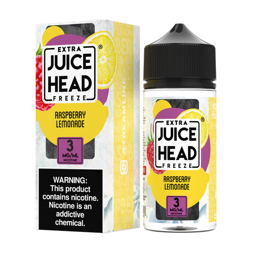 Juice Head Series E-Liquid | 100mL | 3mg | (Freebase) | Raspberry Lemonade with Packaging