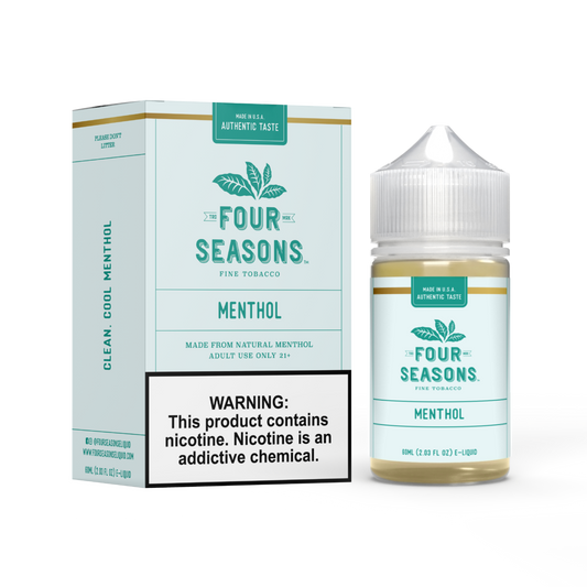Four Seasons Series E-Liquid | 60mL | (Freebase) | Menthol with packaging