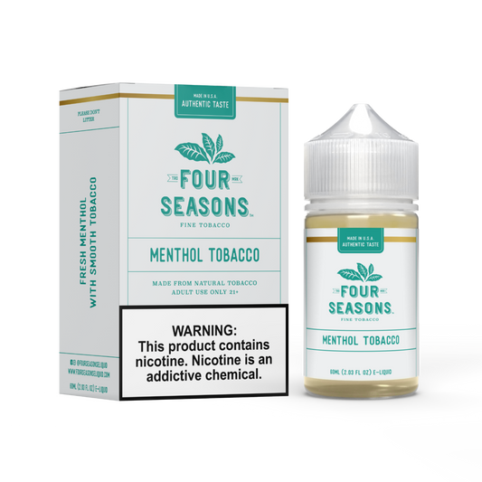 Four Seasons Series E-Liquid | 60mL | (Freebase) | Menthol Tobacco with packaging
