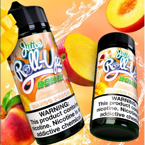 Mango Peach by Juice Roll Upz Remix Series 100mL with Background