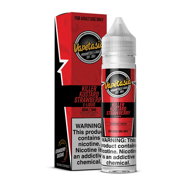 Vapetasia E-Liquid | 60mL | 3mg | Killer Kustard Strawberry with packaging