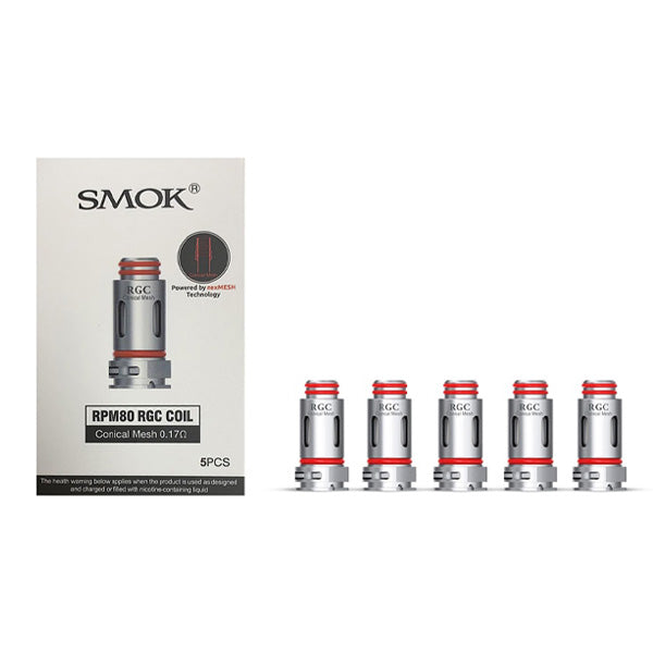 SMOK RPM 80 RGC Coils (5-Pack) conical mesh 0.17ohm with packaging