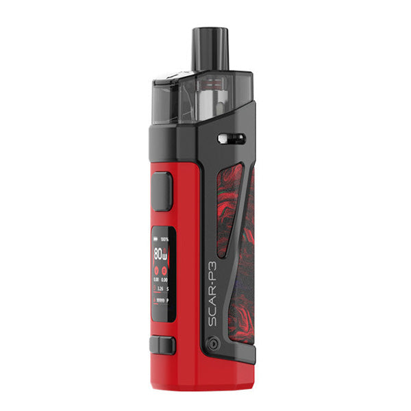 SMOK SCAR P3 Pod System Kit red stabwood