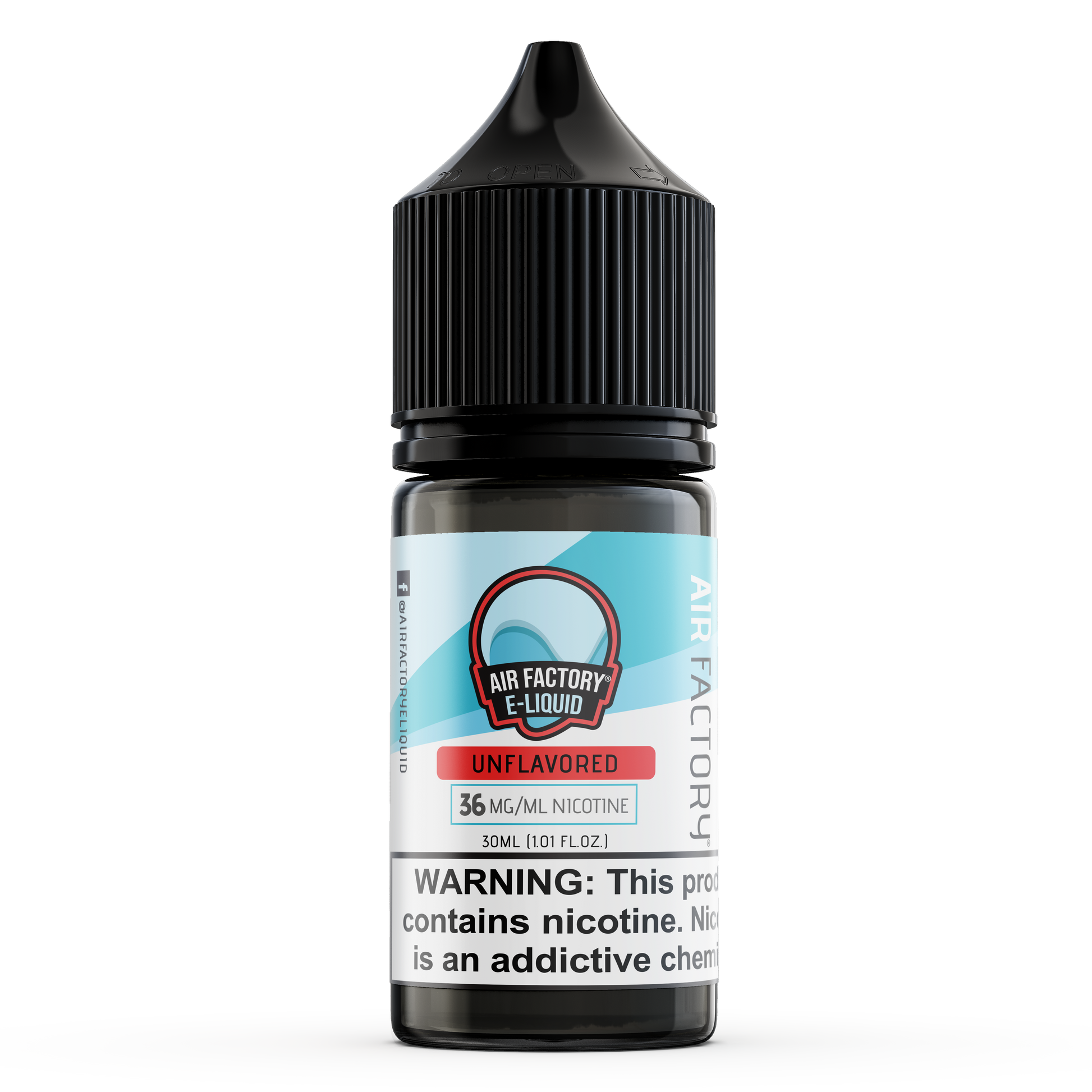 Unflavored by Air Factory Salt eJuice 30mL bottle