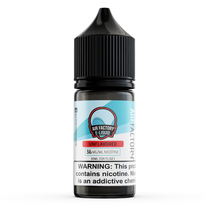 Unflavored by Air Factory Salt eJuice 30mL bottle 