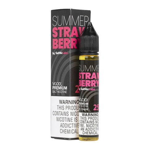 Summer Strawberry by VGOD Salt Series E-Liquid 30mL (Salt Nic) with packaging
