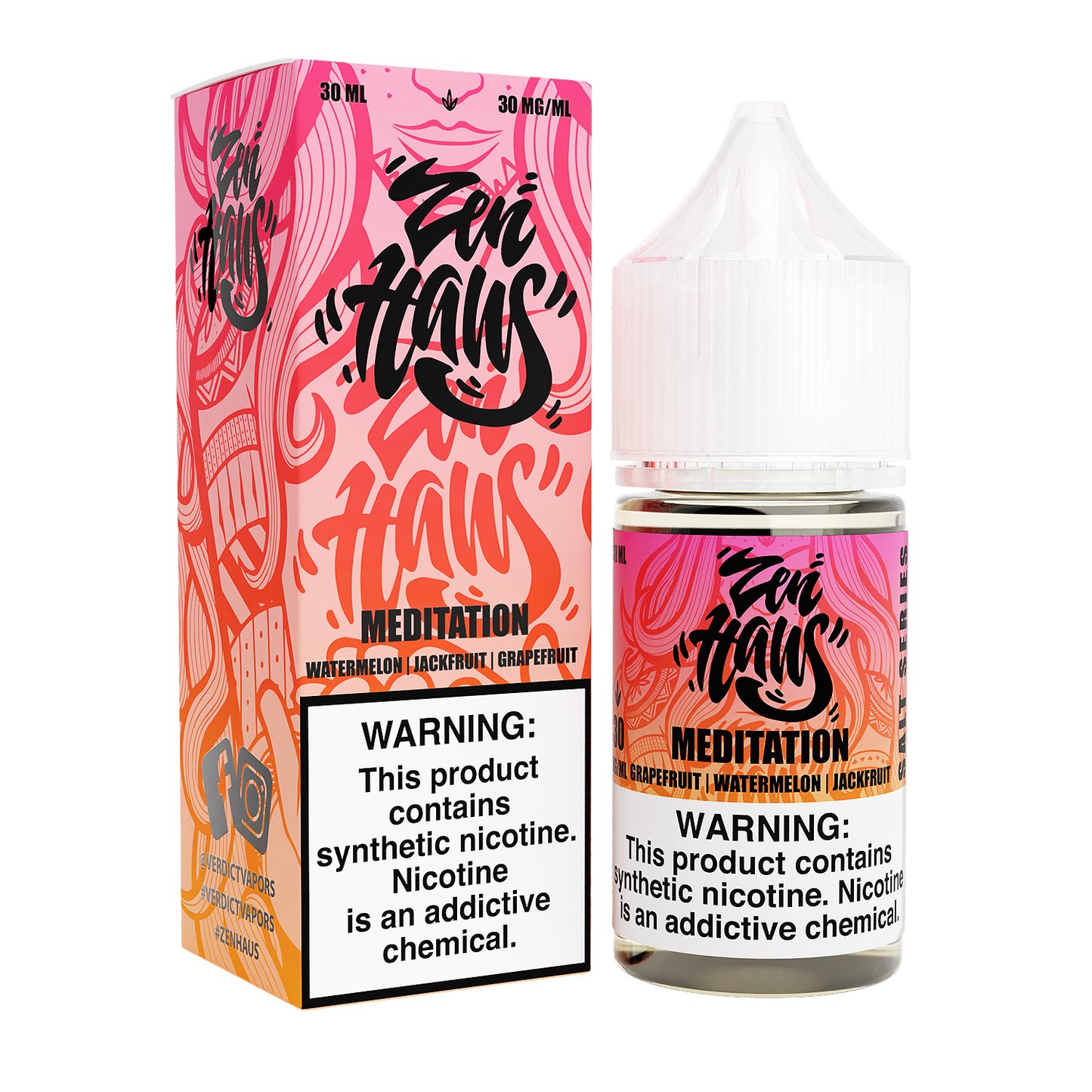 Meditation by ZEN HAUS SALTS E-Liquid 30ml with Packaging