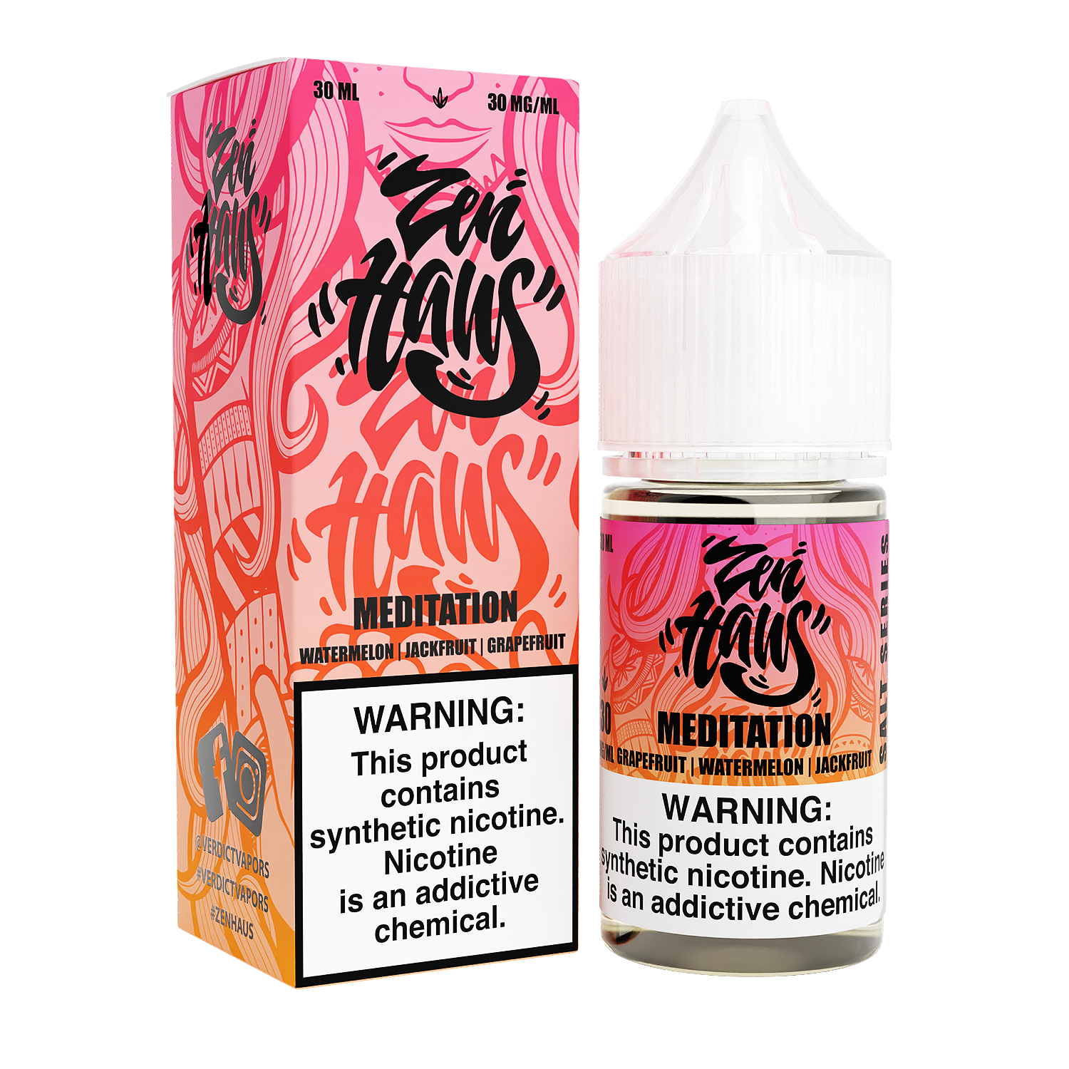 Meditation by ZEN HAUS SALTS E-Liquid 30ml with Packaging