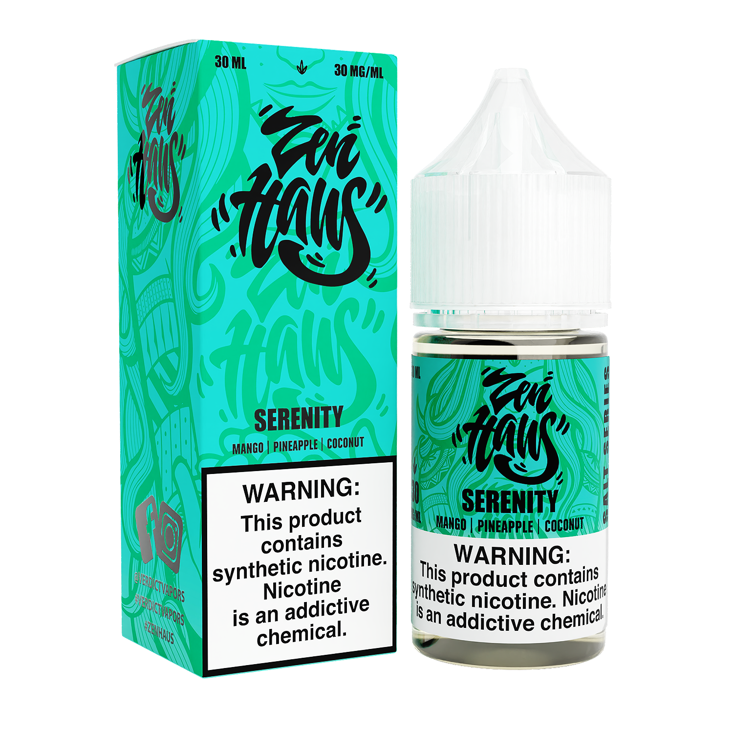 Serenity by ZEN HAUS SALTS E-Liquid 30ml with Packaging