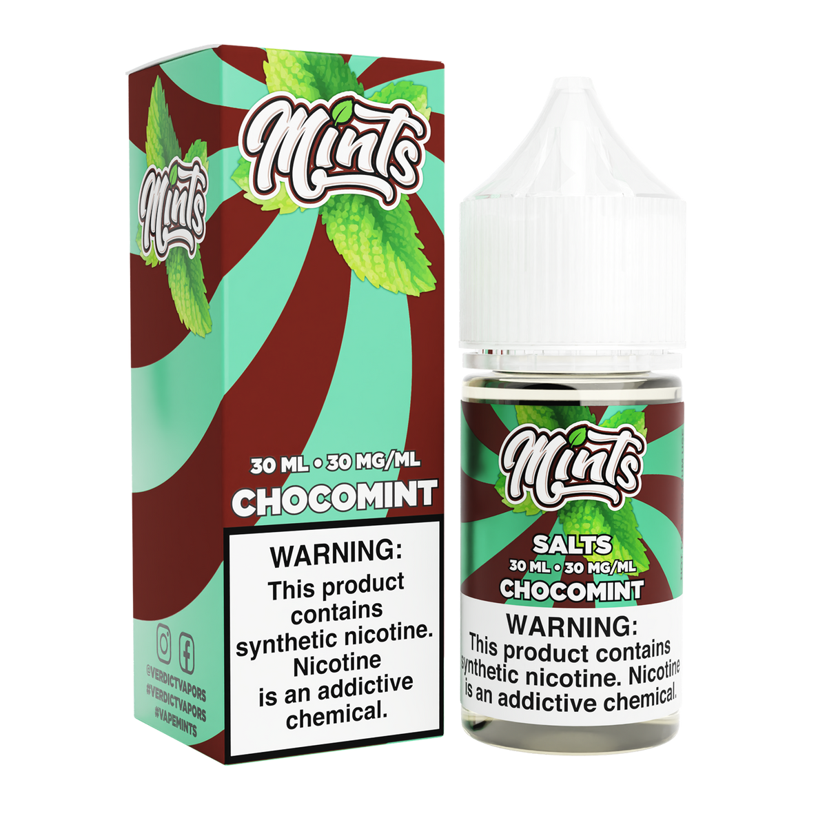 Chocomint by Mints SALTS E-Liquid 30mL with Packaging