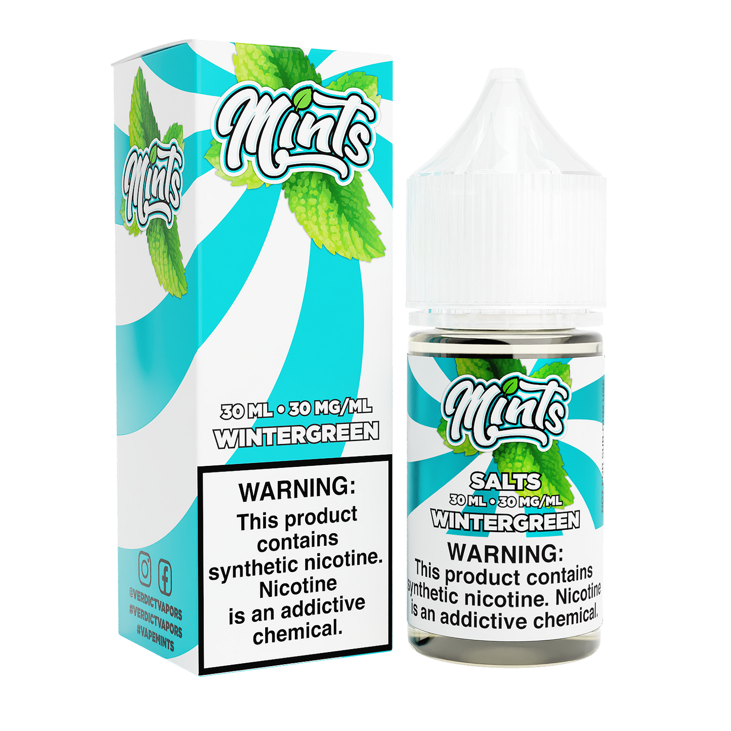 Wintergreen by Mints Salts Series 30mL with Packaging