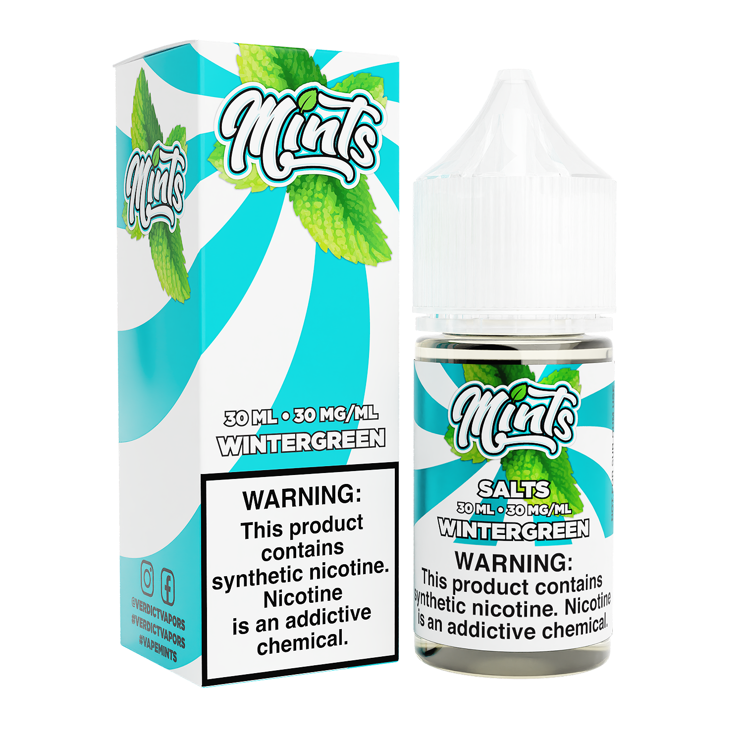 Wintergreen by Mints Salts Series 30mL with Packaging