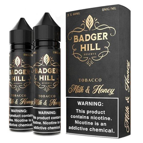 Milk and Honey by BADGER HILL RESERVE 120ml with packaging