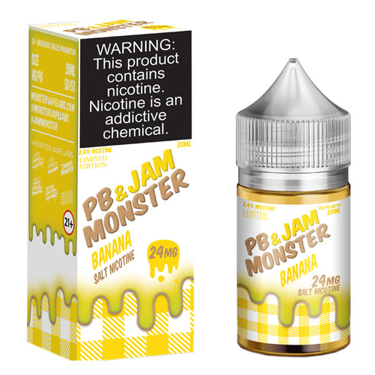 Banana PB&J By Jam Monster Salts Series 30mL with packaging
