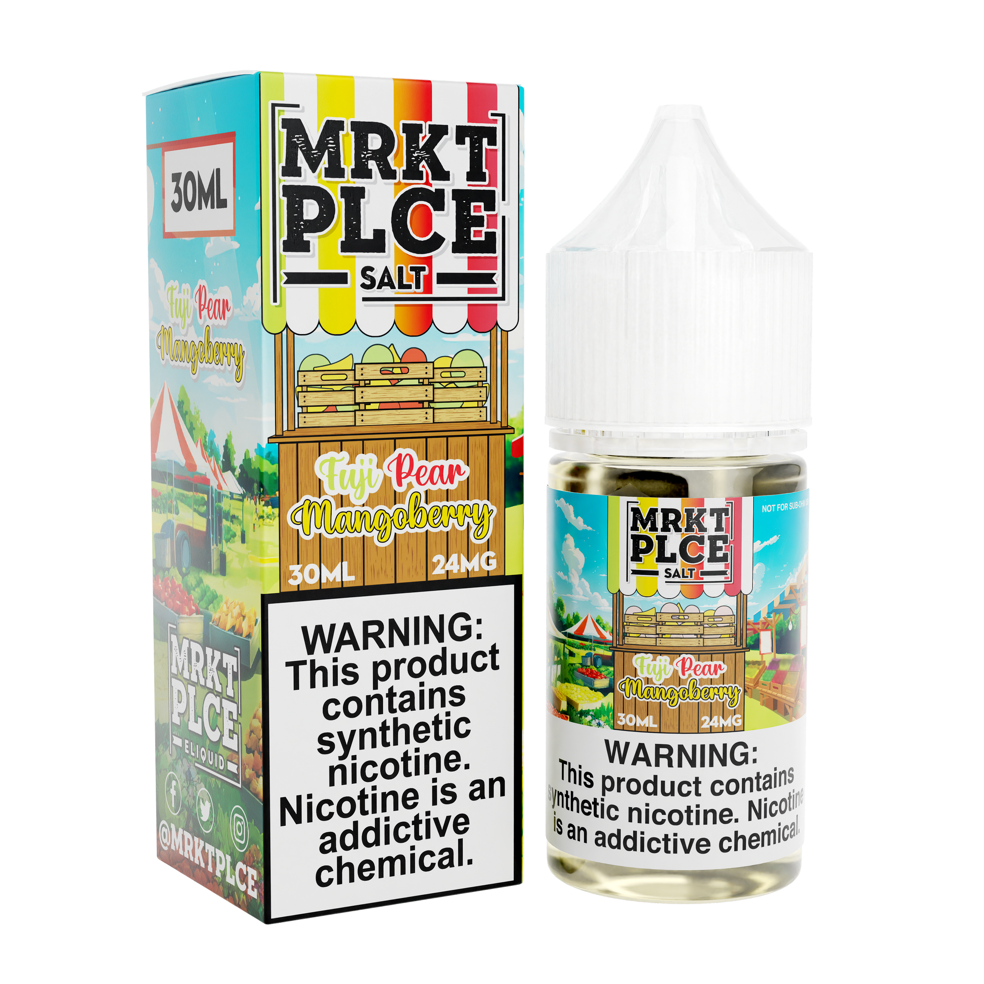 Fuji Pear Mangoberry by MRKT PLCE Salts 30mL with packaging