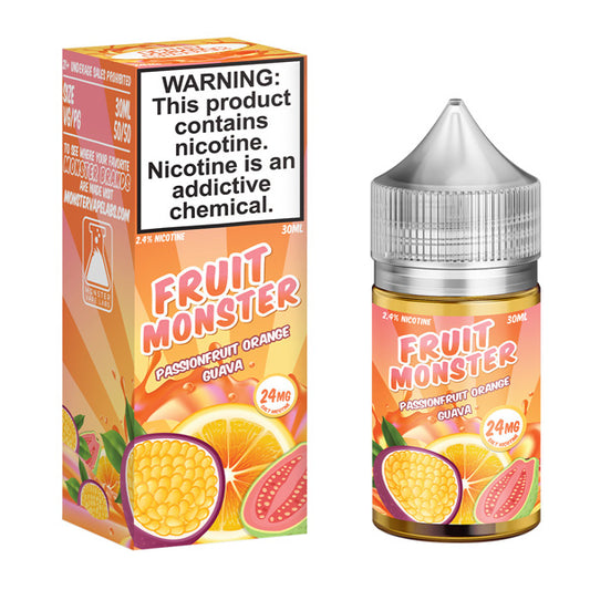 Passionfruit Orange Guava By Fruit Monster Salts Series 30mL with packaging