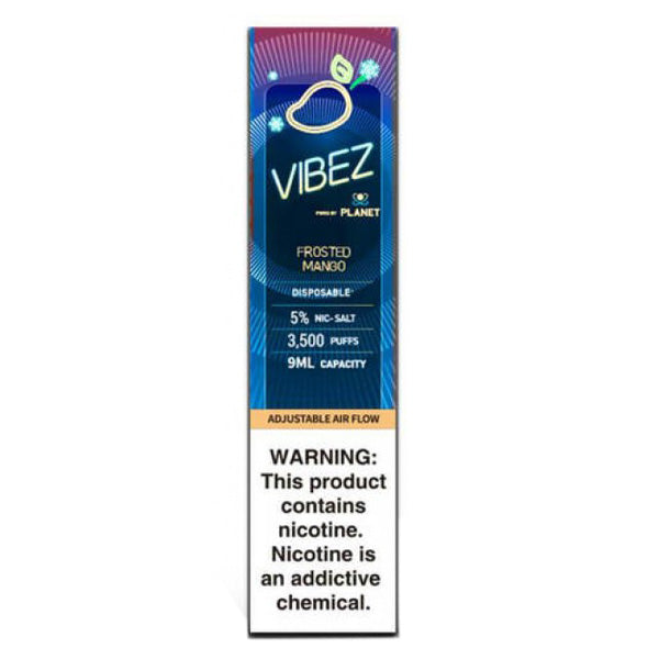 Vibez Pod Disposable | 3500 Puffs | 9mL frosted mango packaging