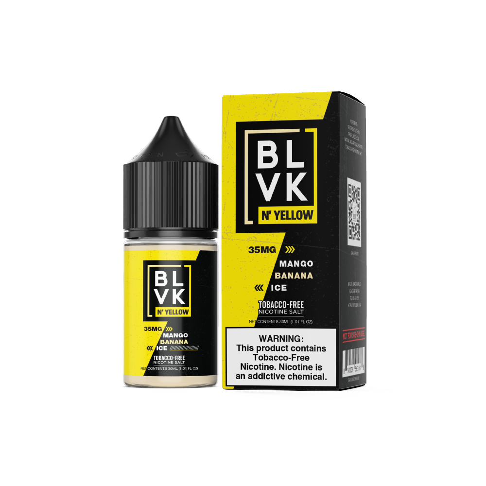 Mango Banana Ice by BLVK N' Yellow TFN Salt 30mL with Packaging