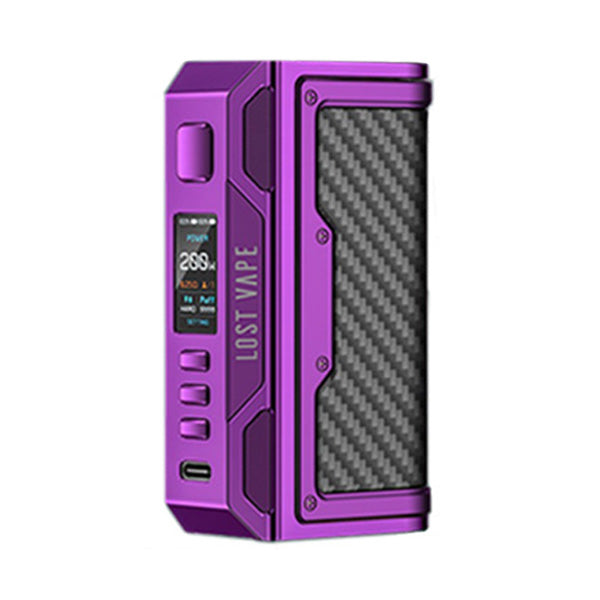 Lost Vape Thelema Quest 200W Mod Purple Carbon Fiber
