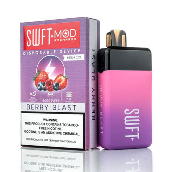 SWFT Mod Disposable | 5000 Puffs | 15mL | 50mg | Berry Blast with packaging