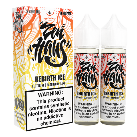 Rebirth ICE by ZEN HAUS E-Liquid 2X 60ml with Packaging