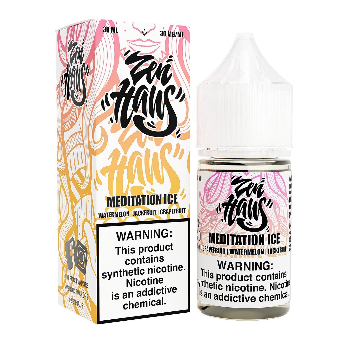 Meditation ICE by ZEN HAUS SALTS E-Liquid 30ml with Packaging