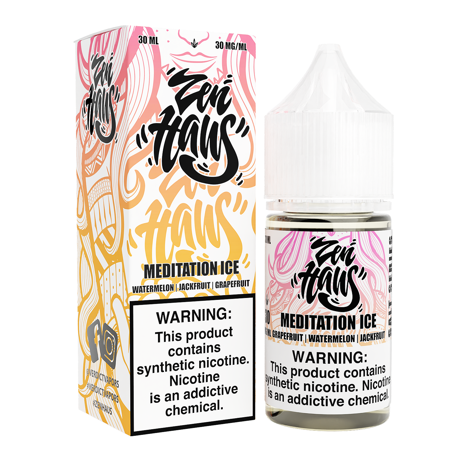 Meditation ICE by ZEN HAUS SALTS E-Liquid 30ml with Packaging